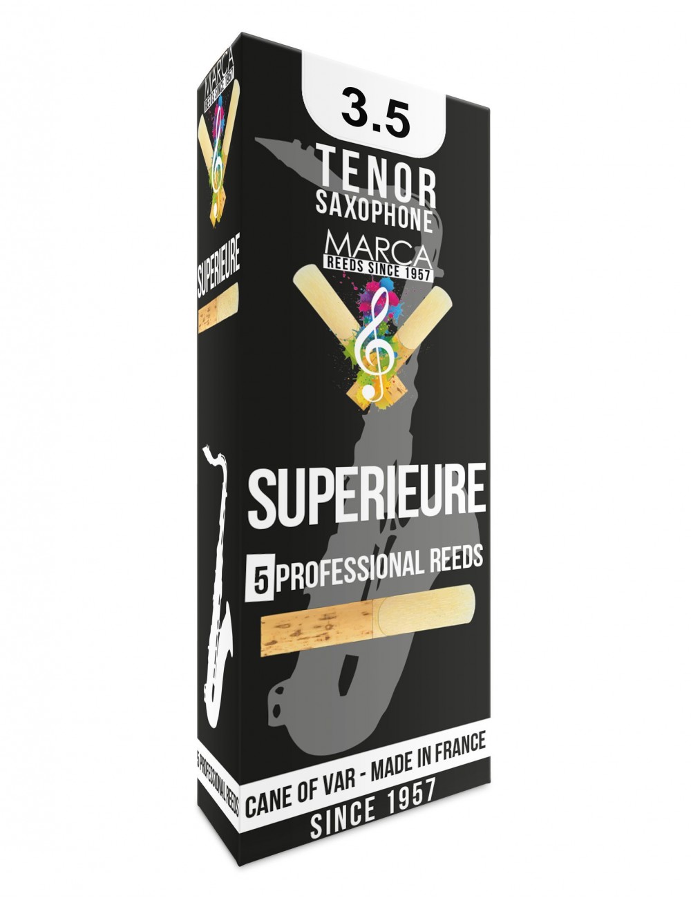 5 REEDS MARCA SUPERIEURE TENOR SAXOPHONE 3.5